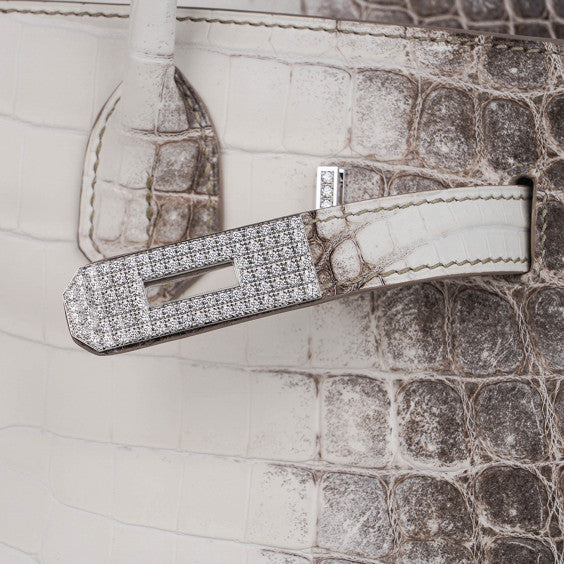 Birkin 30 Bag Diamond Himalaya Blanc Matte Niloticus Crocodile with 18k White Gold Hardware