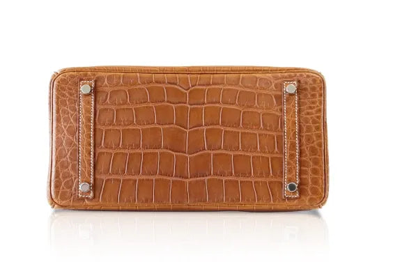 Birkin 30 Bag Fauve Barenia Matte Alligator Very Rare